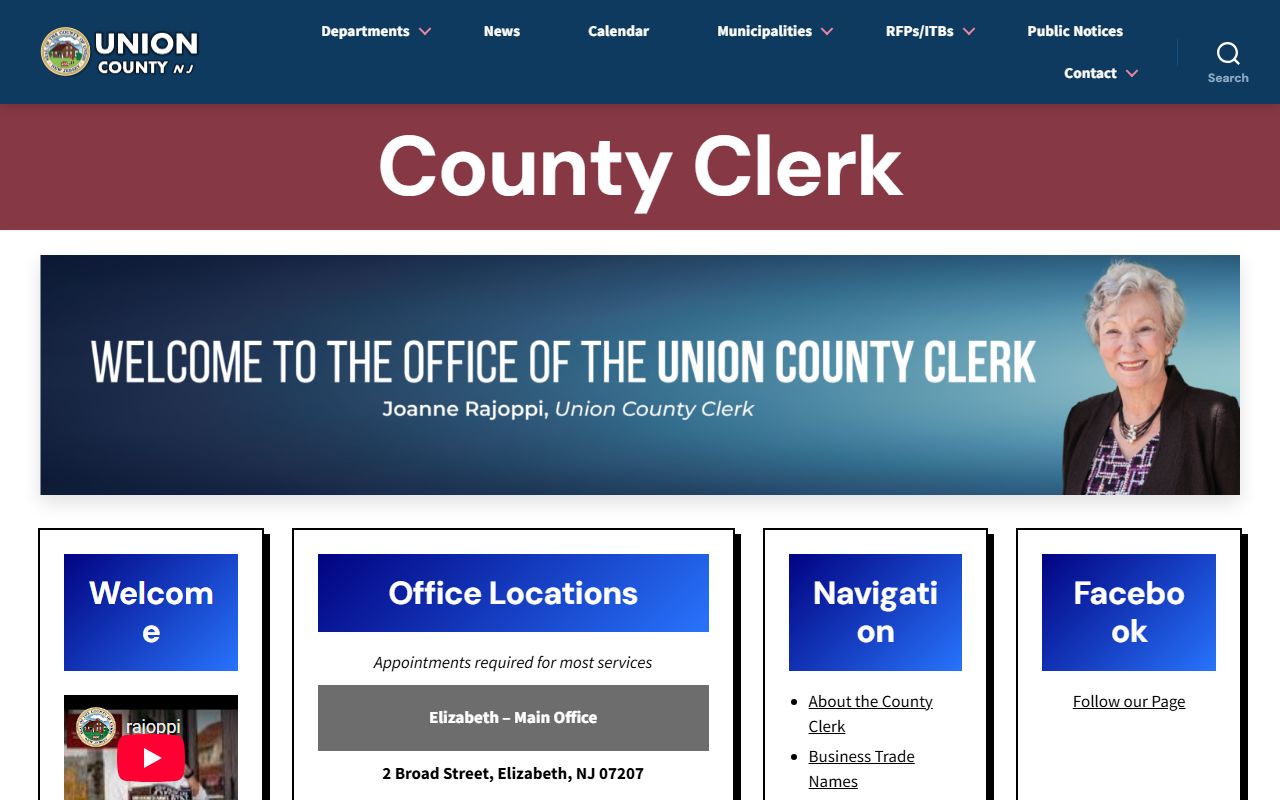 Union County Clerk office services for Plainfield deed records