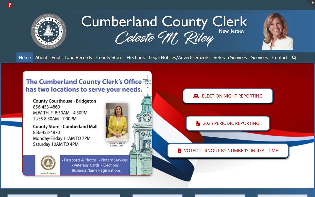Vineland property records at the Cumberland County Clerk for deed records