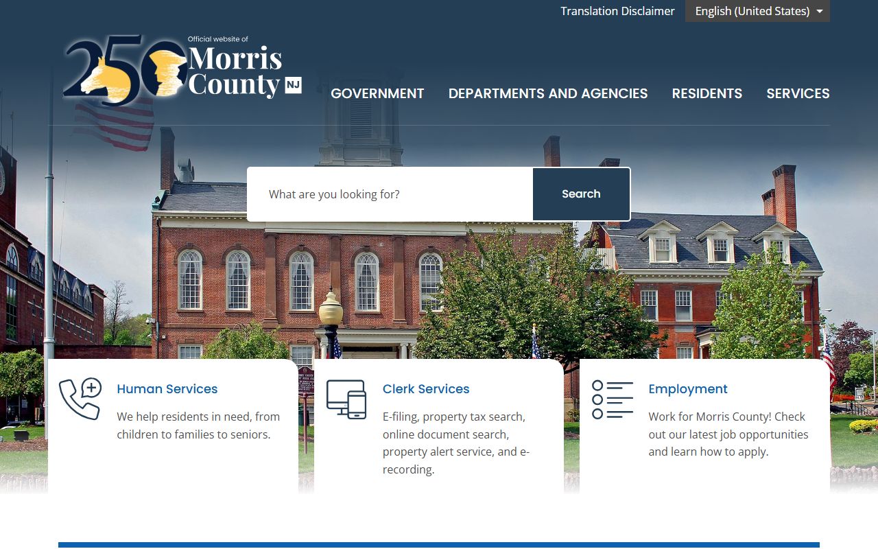 Morris County official website for deed records access