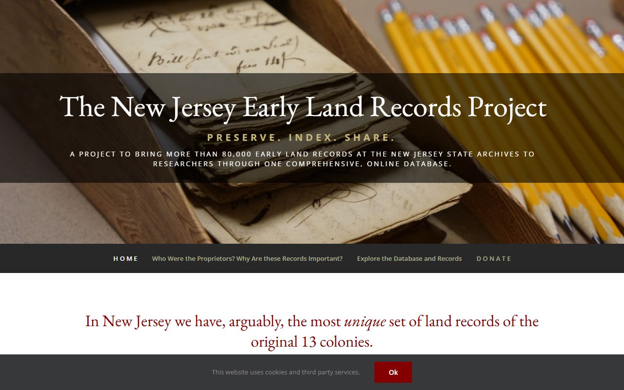 Garden State Legacy New Jersey early deed records project