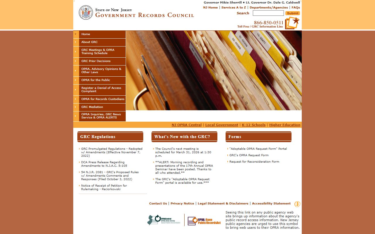 New Jersey Government Records Council for accessing deed records